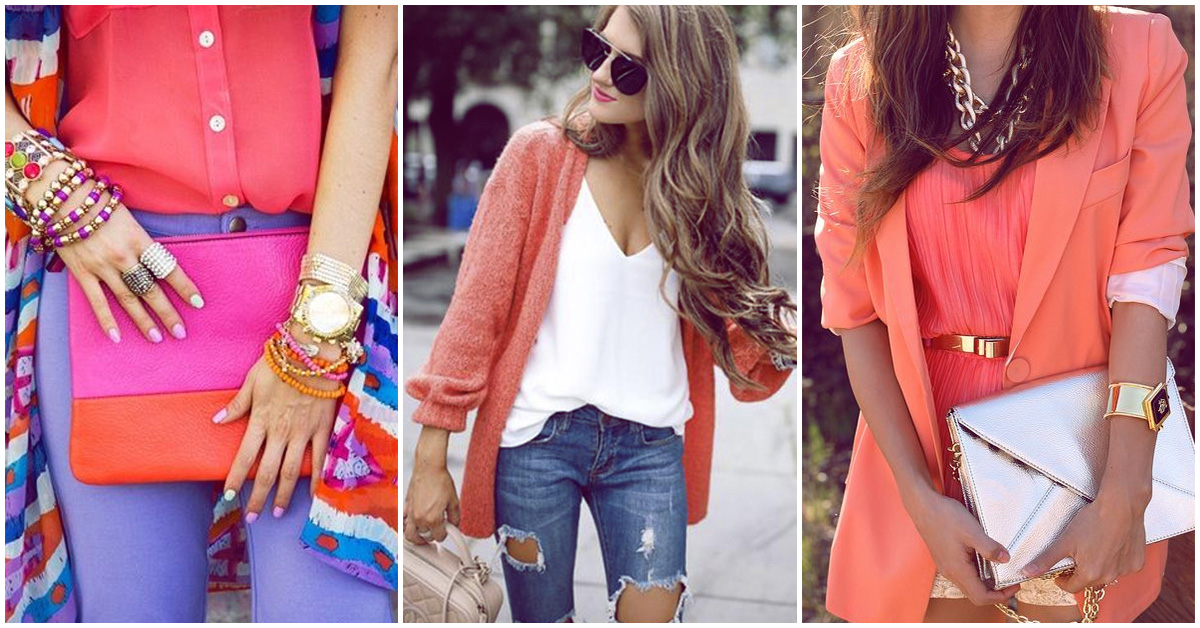 Así puedes combinar como una experta el color del año: coral