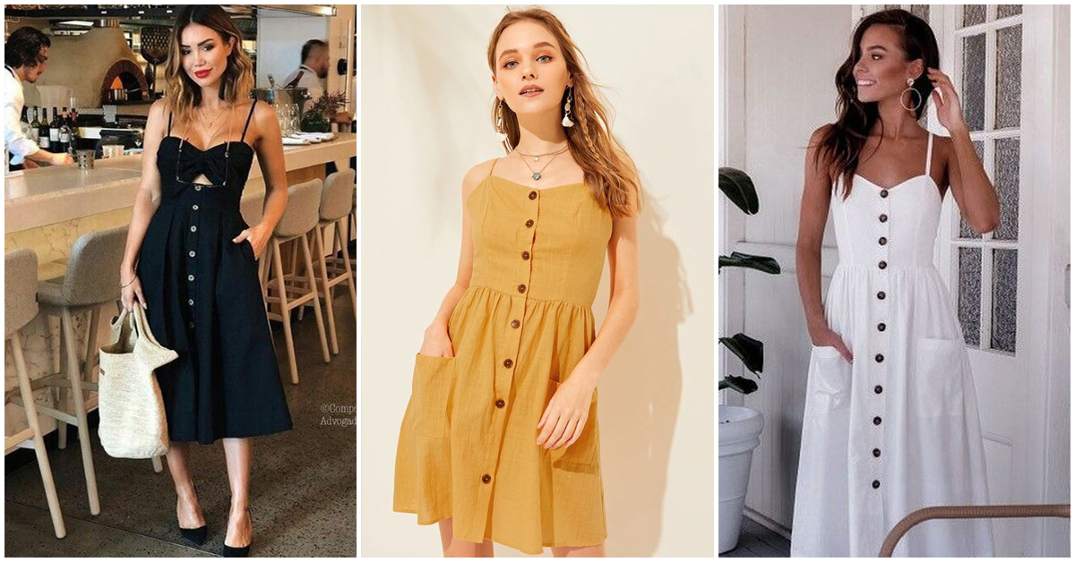 Vestidos con botones al frente, cómo usarlos