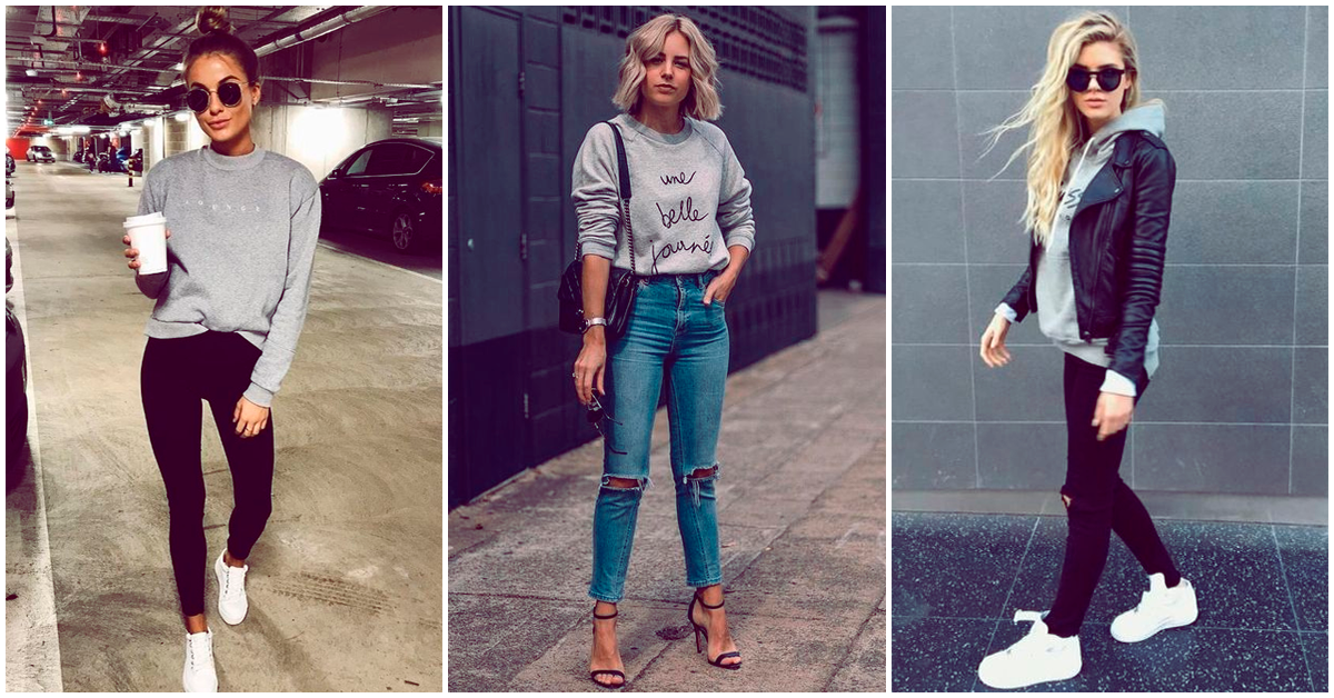 Outfits con sudadera con los que no te verás nada fachosa